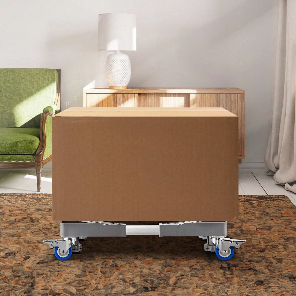 Adjustable Mini Fridge Stand Washing Machine Mobile Base Dolly Roller Wheels