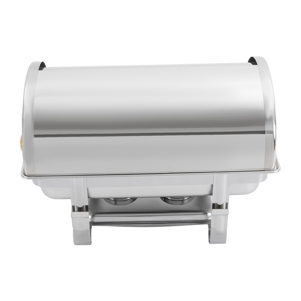 9L Rectangular Stainless Steel Double-compartment Chafing Dish Buffet Warmer NEW
