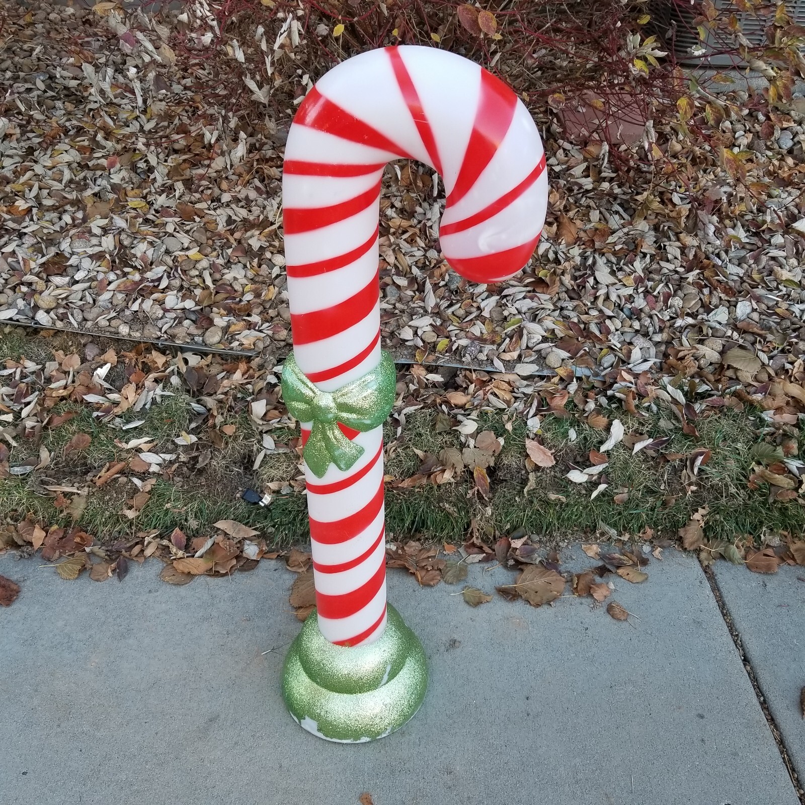 42" Light Up Lighted Gemmy candy cane blow mold Christmas decor Vtg Peppermint