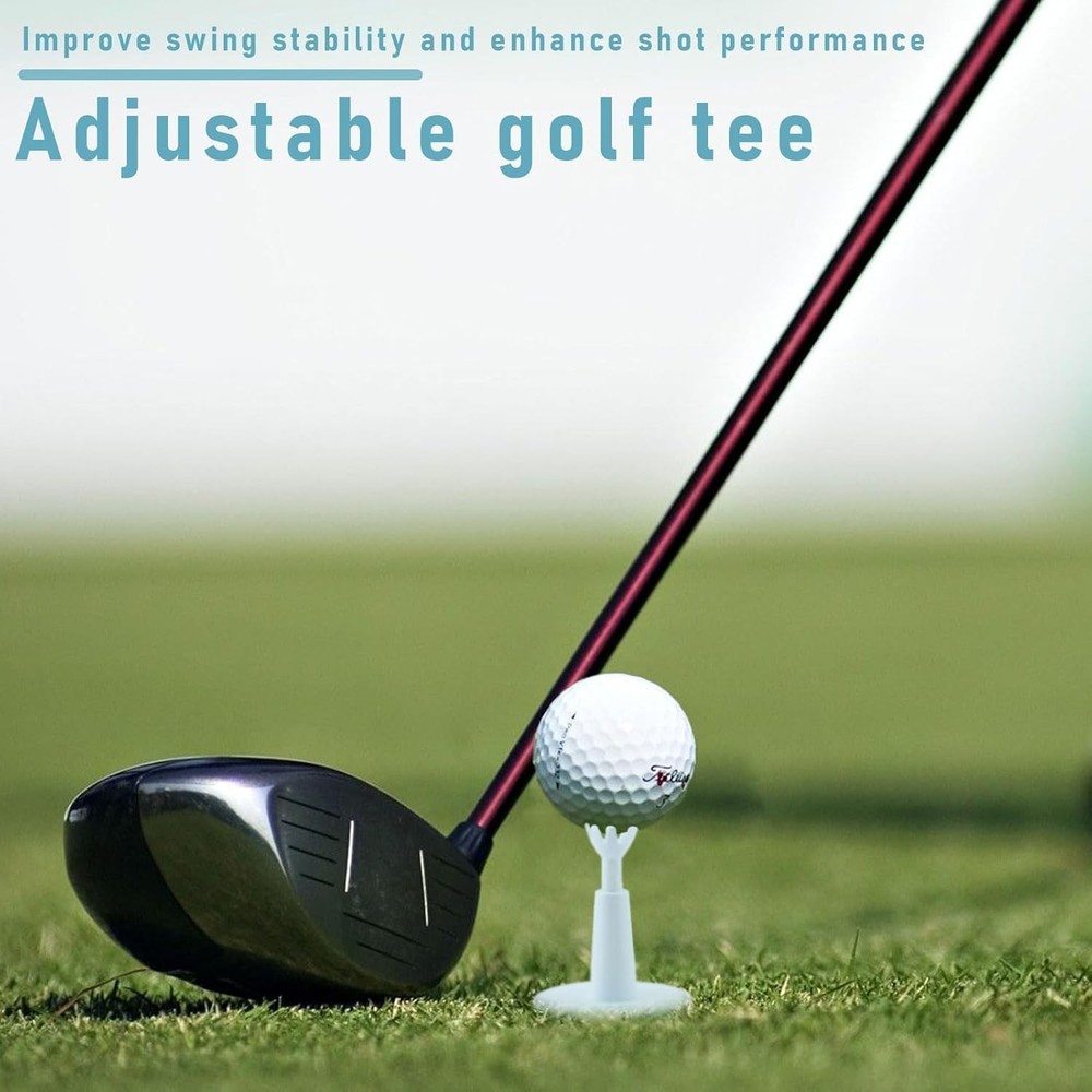2PCS Low-Friction Adjustable Golf Tees - Perfect for Driving Ranges & Simulators