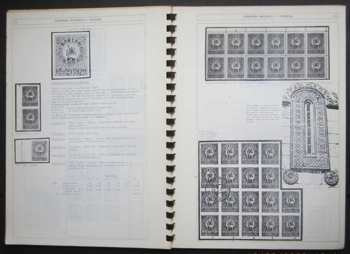 J. Barefoot Ltd - Georgia, Russia Revenues, Stamp Catalogue 1983.