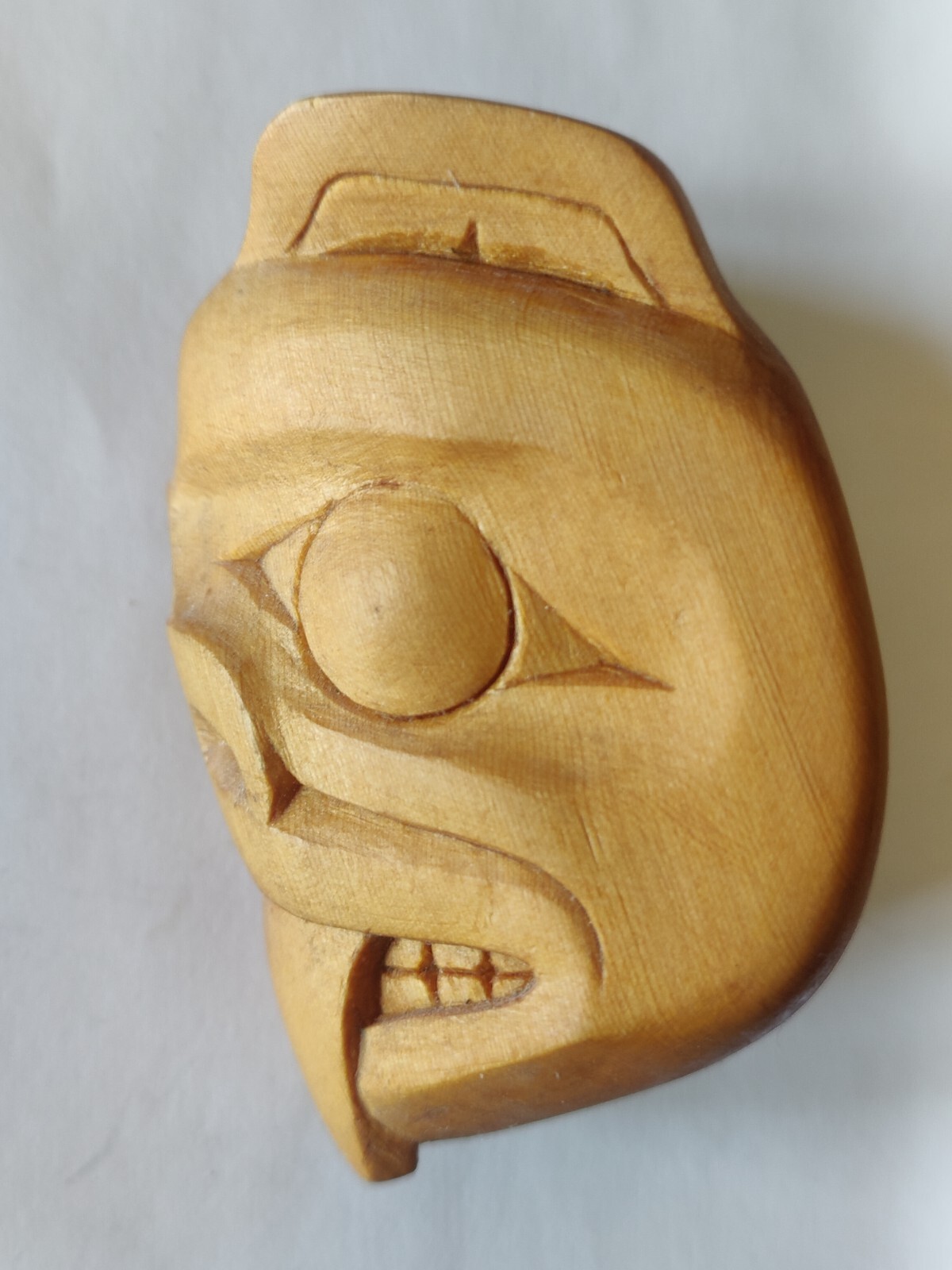 NORTHWEST COAST BEAVER NECKLACE MASK BY MASTER CARVER LEO JACOBS SR MASK BY