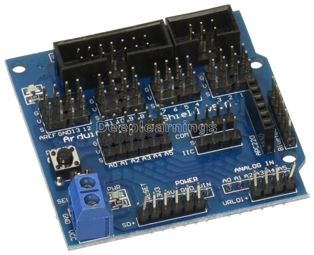 MEGA Duemilanove Sensor Shield V5 Digital Analog Module Servo Motor