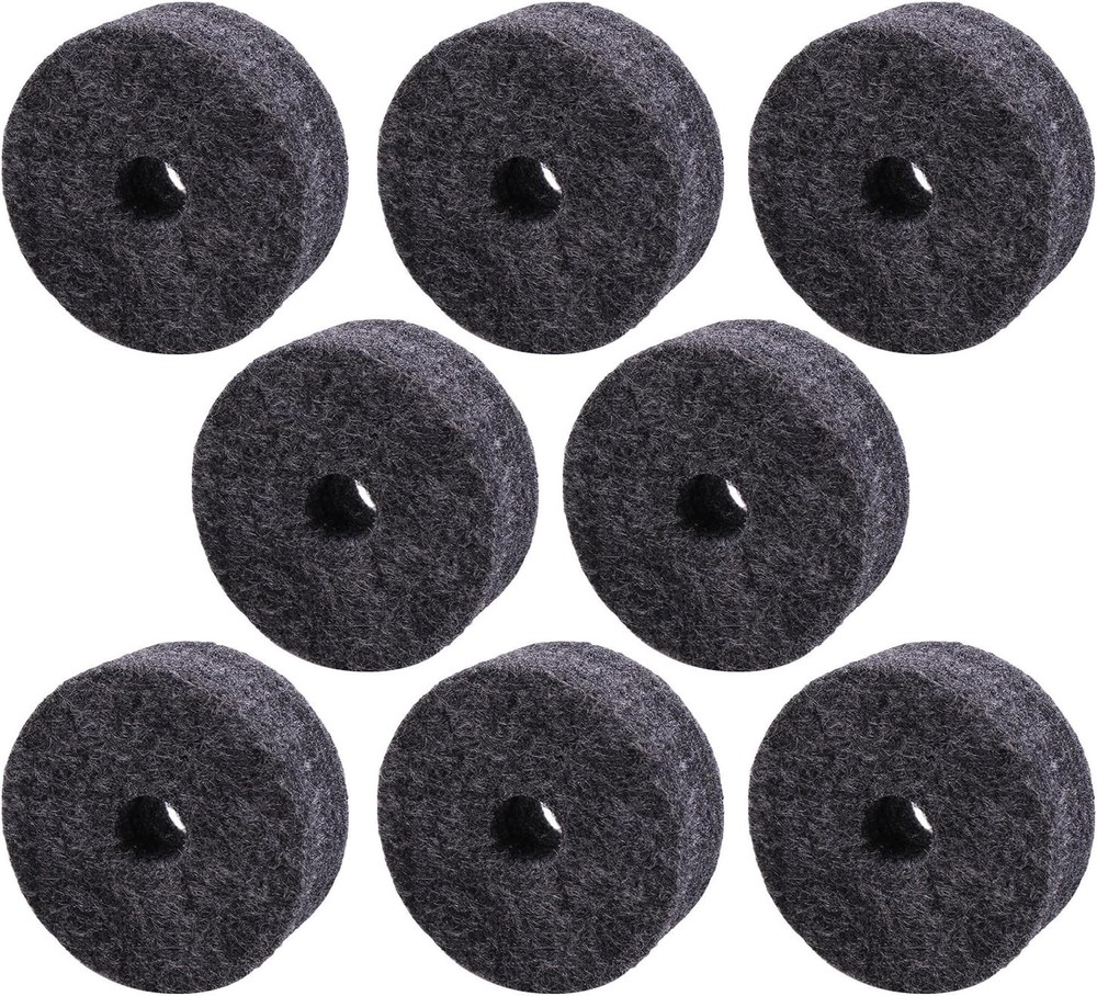 High-Quality Round Felt Washers for Drum Sets - 8 Pack - Lightweight Design