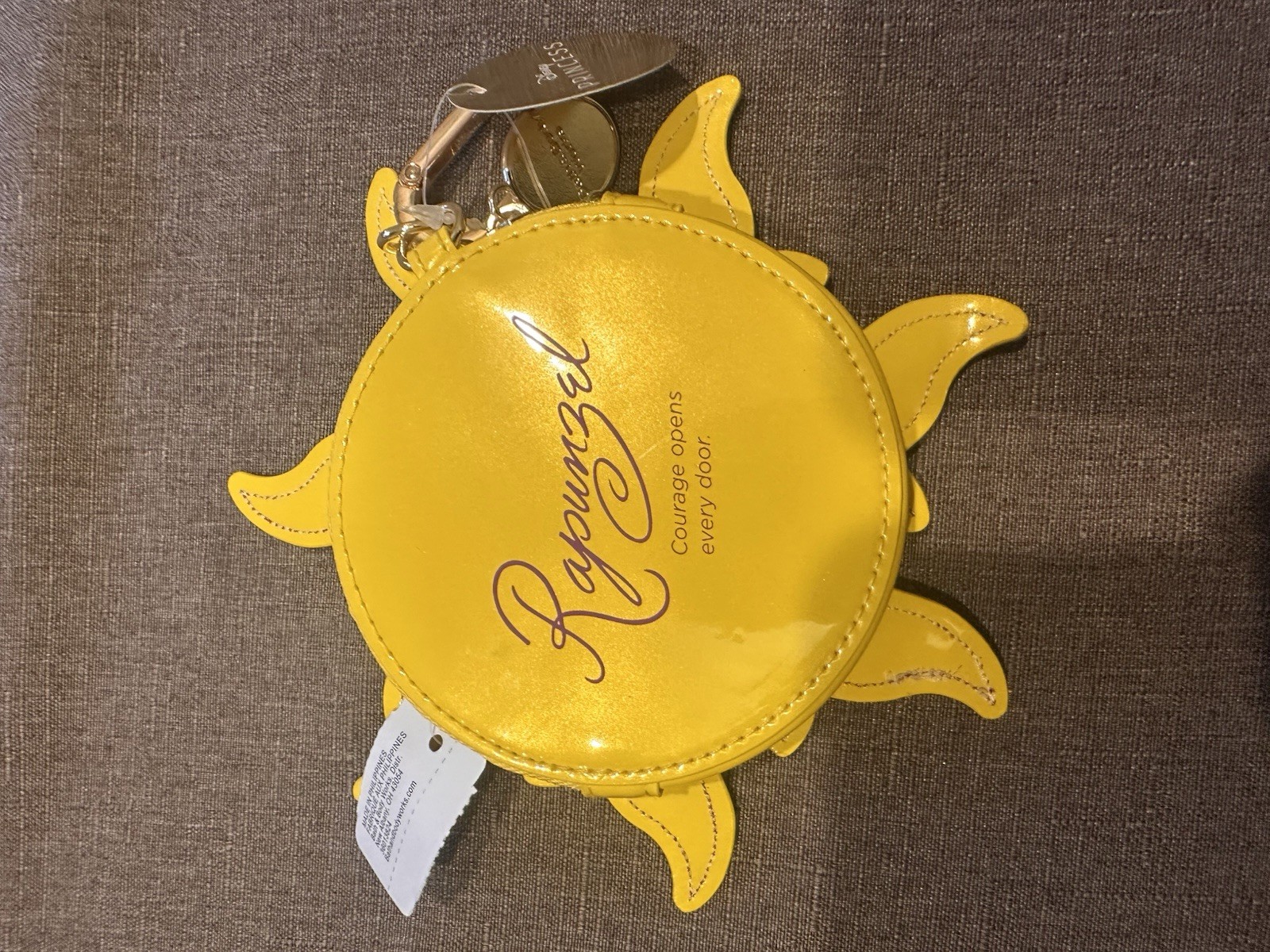 Bath & Body Works Disney Princess Rapunzel Yellow Sun Coin Purse NEW