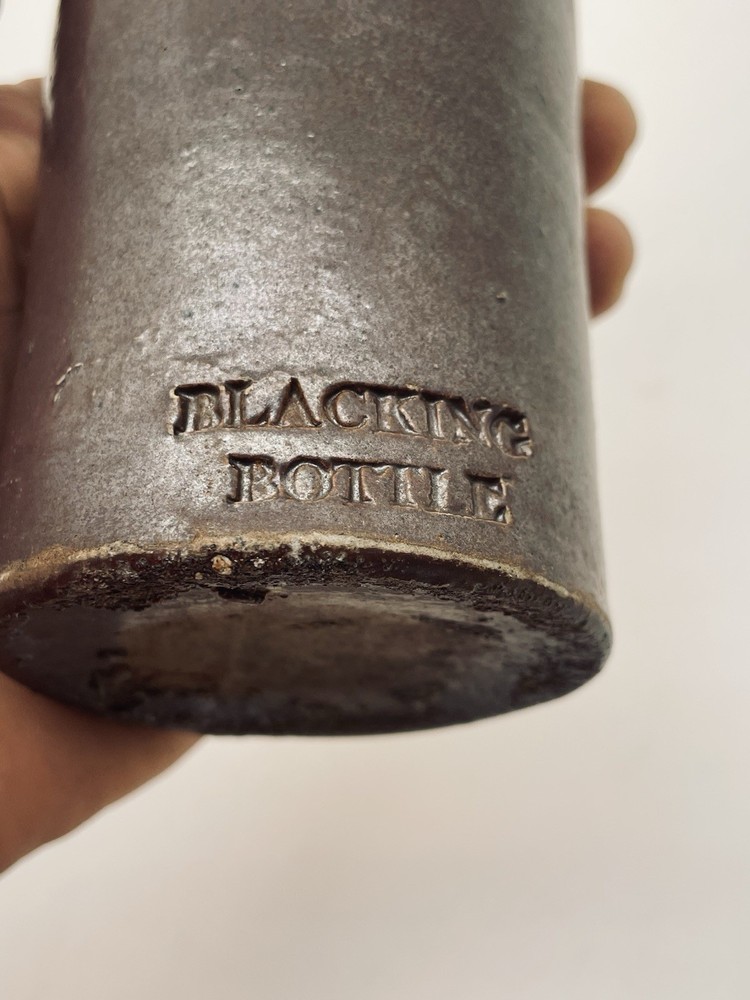 Vintage Blacking Bottle 6” H, 3” W