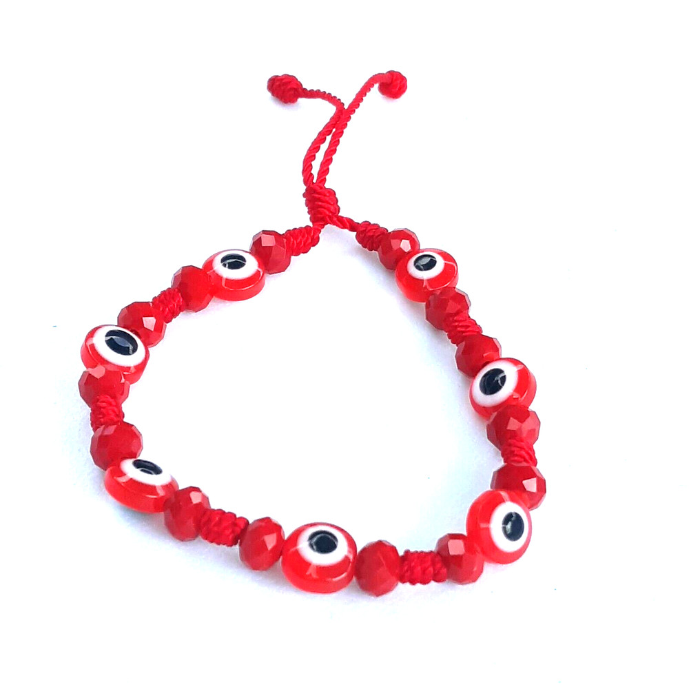 Protection Bracelets 7 Evil Eye with Red crystal and red string