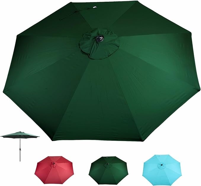 9ft Patio Umbrella Replacement Canopy  top cover 8 ribs Waterproof UV