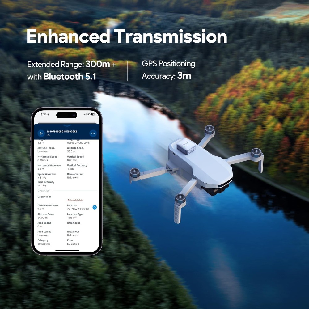 Potensic FAA Compliant Remote Identification Broadcast Module for Drone, Grey