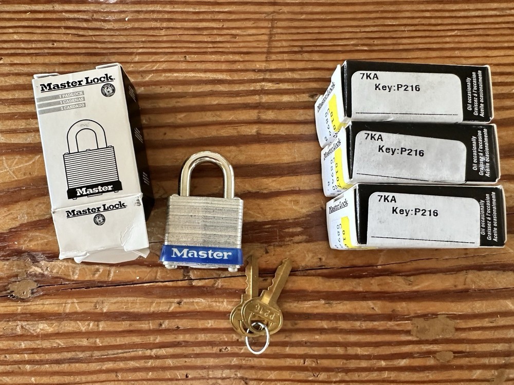 Master Lock: 7KA-P216 Padlock All Keyed Alike 4 AVAILABLE