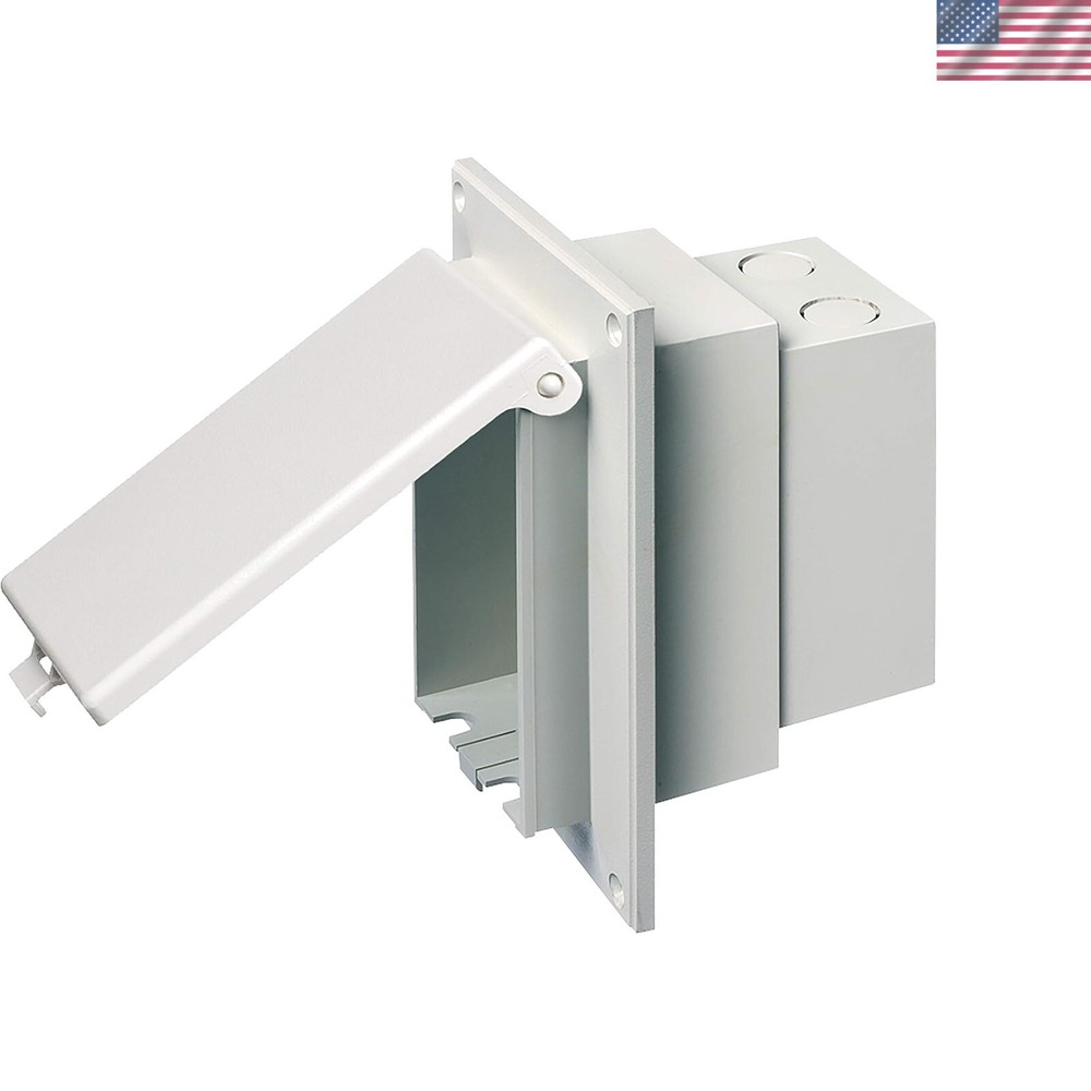 Low-Profile IN BOX for Flat Surface with UV Resistant Weatherproof Cover - White