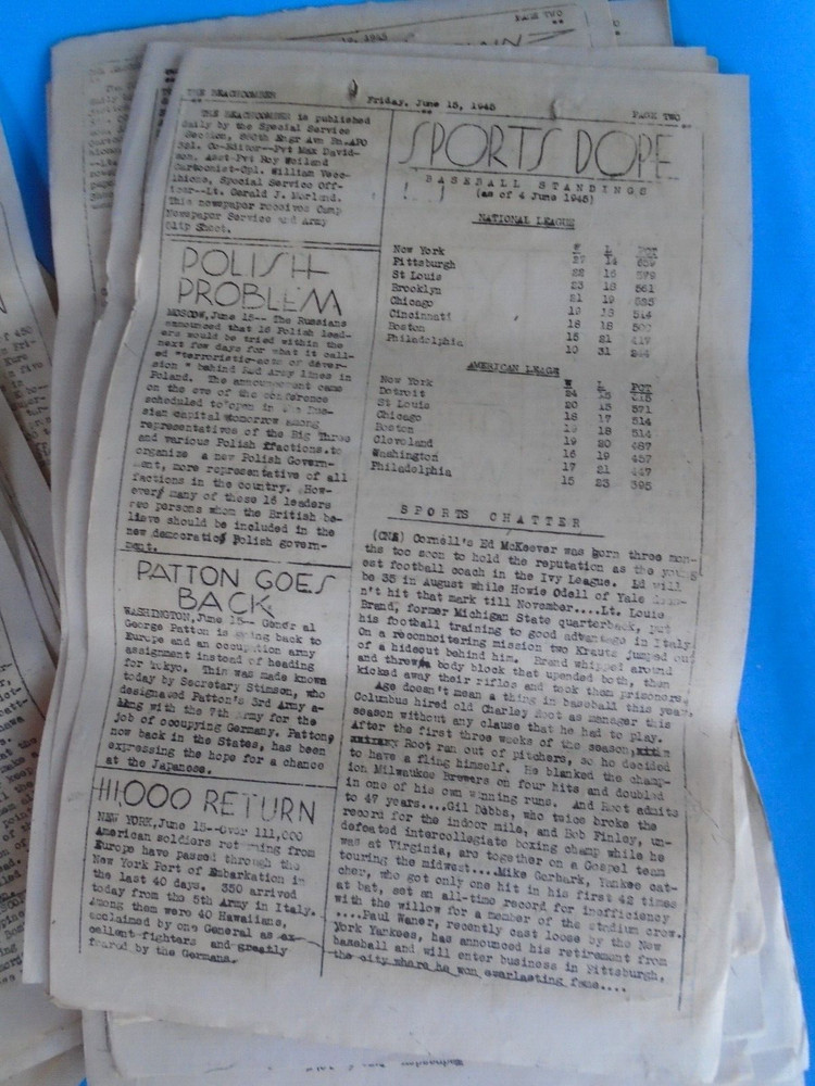 WWII 860th Engineer Aviation BN (WWII) newsletter, Beach Comber, 45 issues