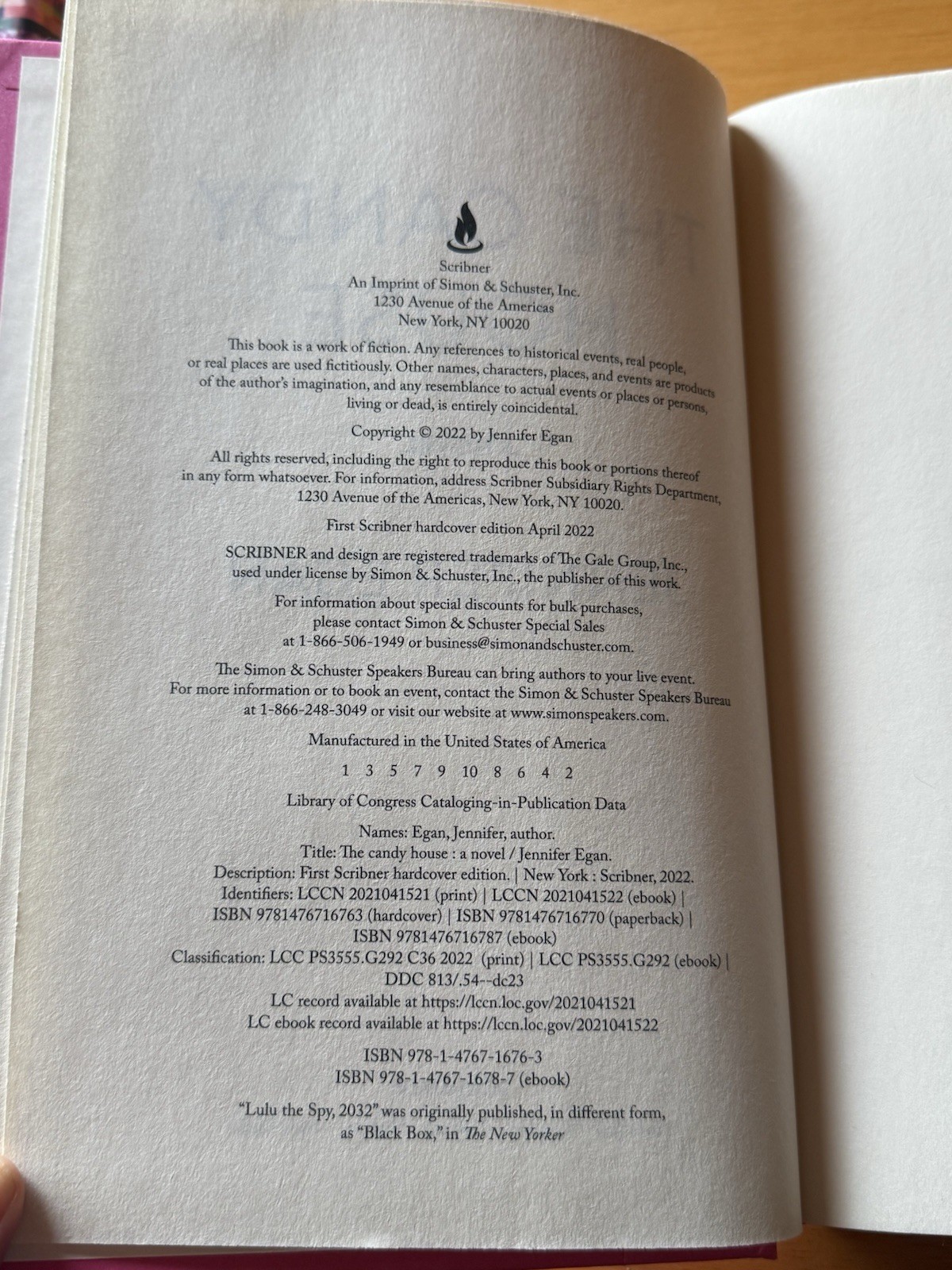 Jennifer Egan / The Candy House / 1st/1st / Signed / HCDJ / Scribner, 2022