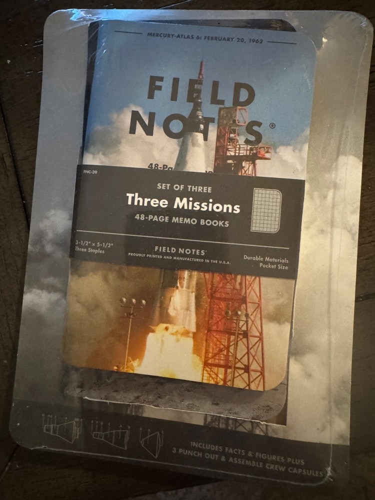 FIELD NOTES Three Missions SEALED notebooks