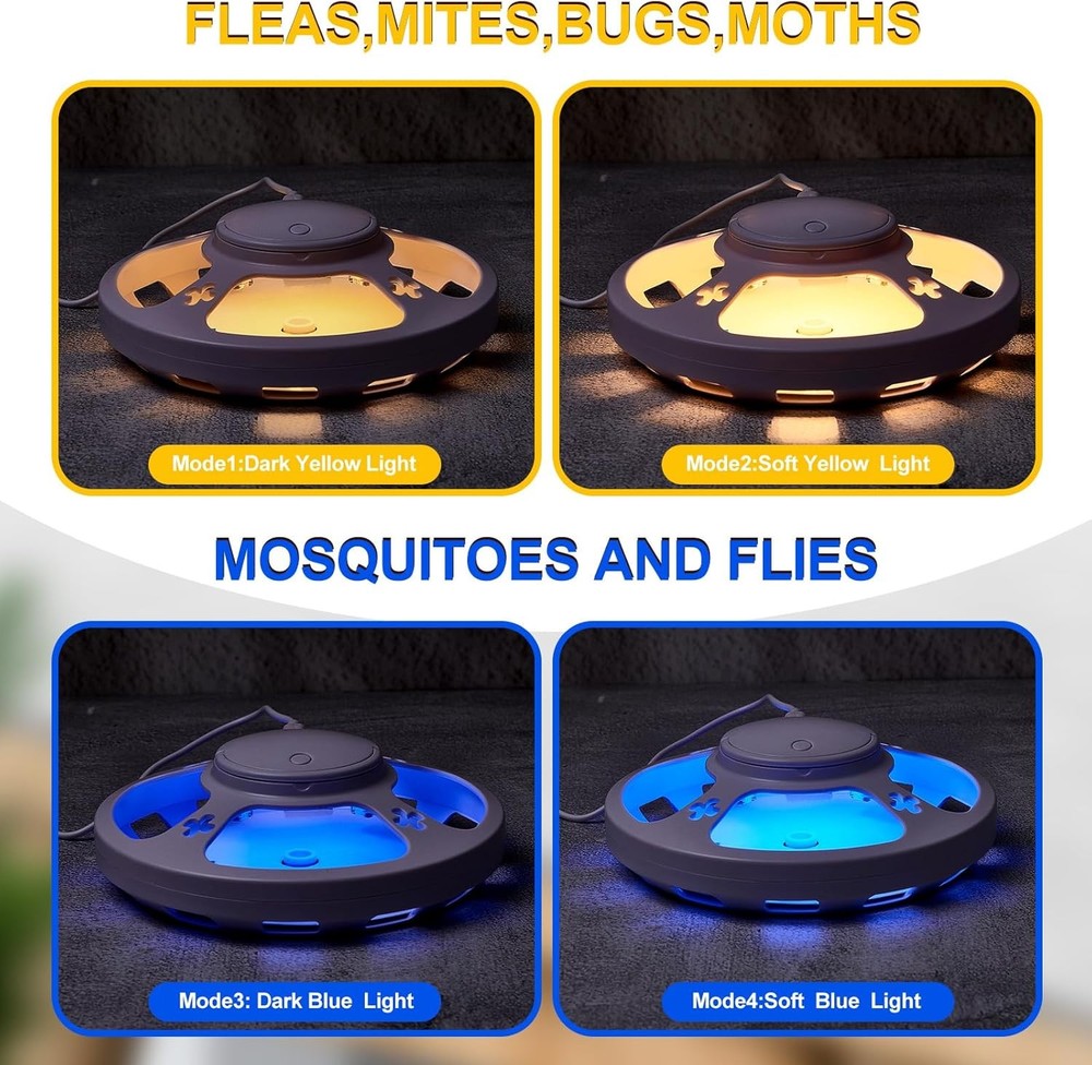 Flea Traps for Inside Hanging Flea Light Traps Bug Moth Mosquito Killer Lamp