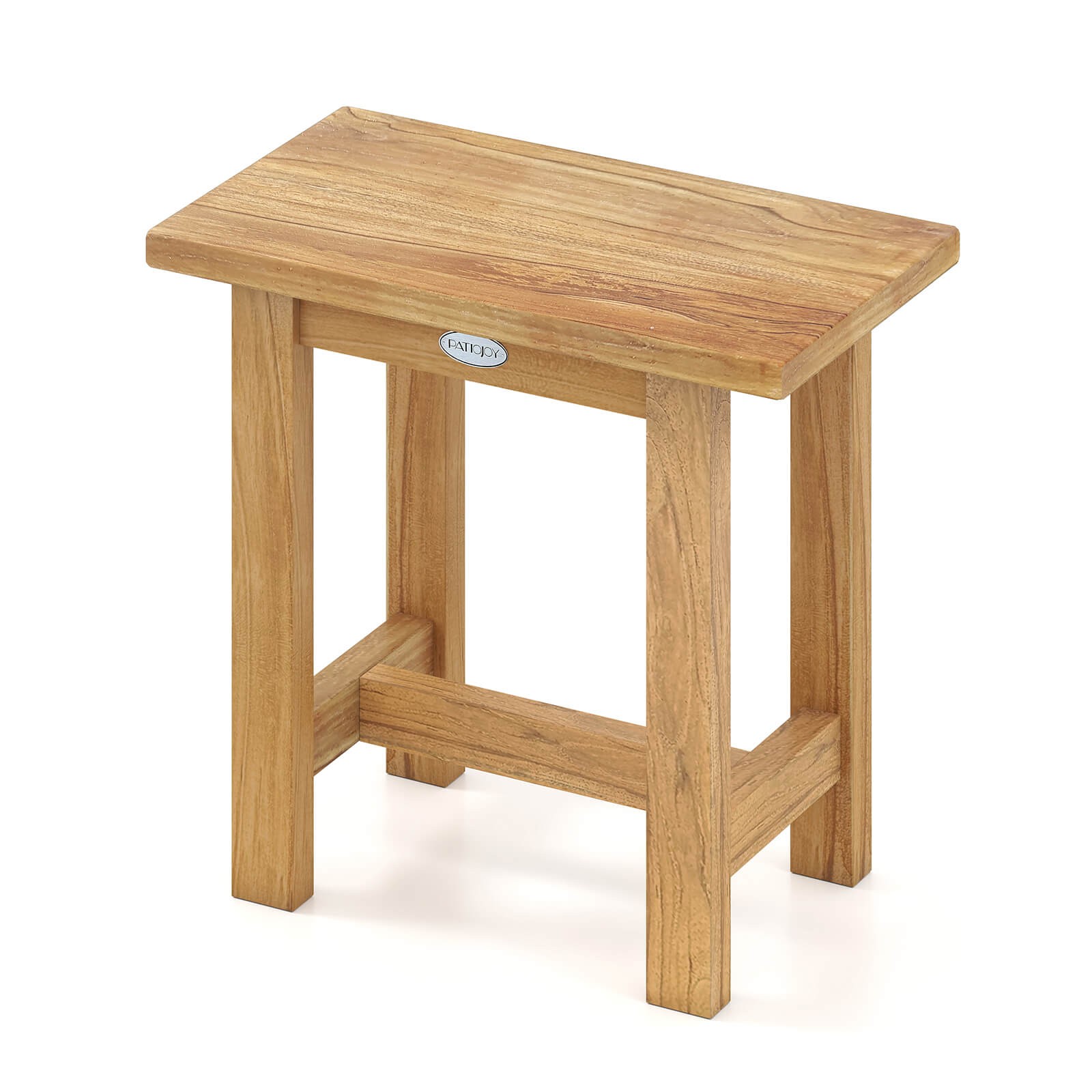 20” Teak Shower Bench Waterproof Shower Stool for Shaving Legs Indoor & Outdoor