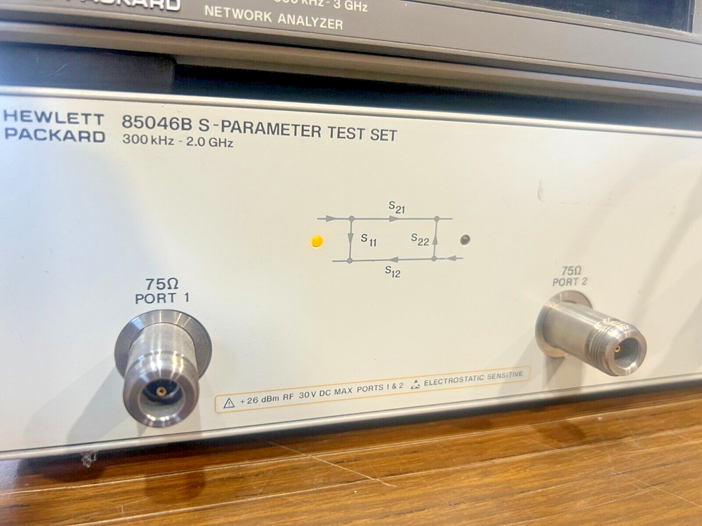 HP 8753C 300kHz-3GHz Network Analyzer w/ 85046B S-Parameter Test Set