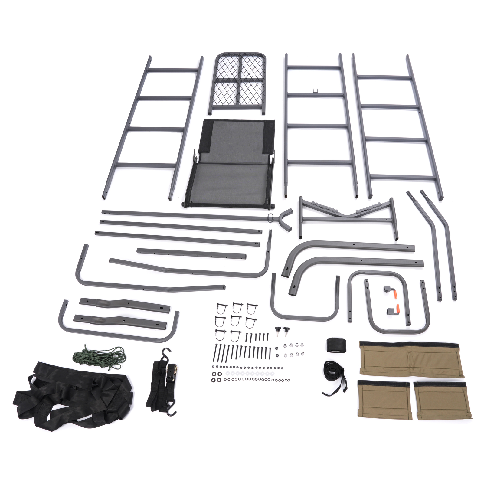 Lightweight Portable Hunting Tree Stand Ladder& Shooting Rail Climbing Mesh Seat