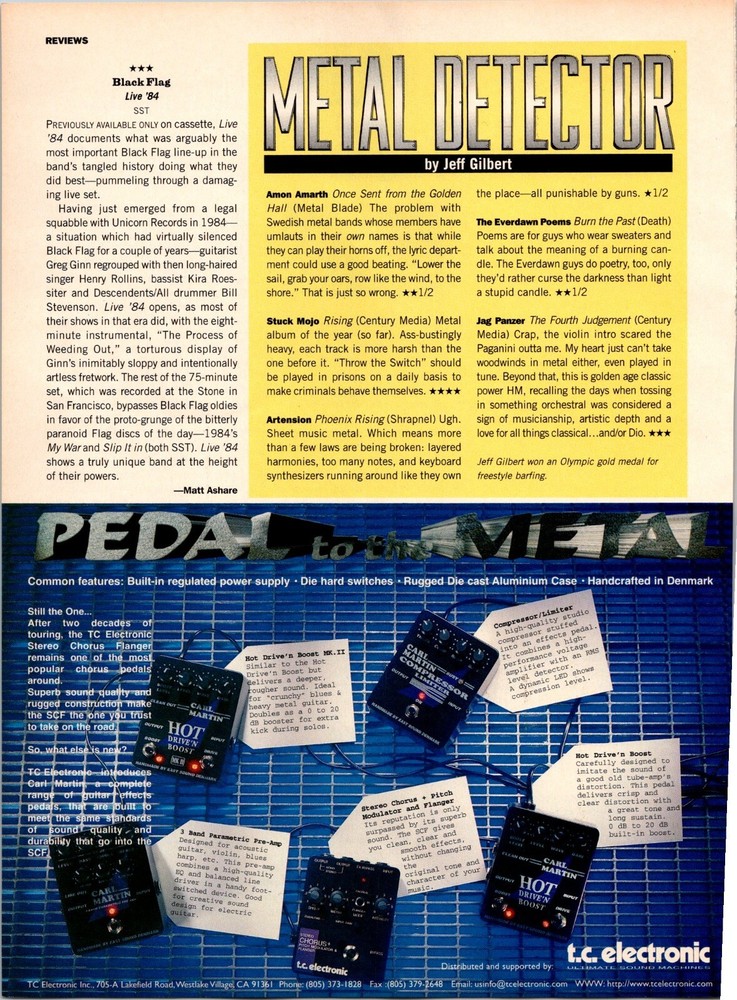 tc electronic Original  Print Ad