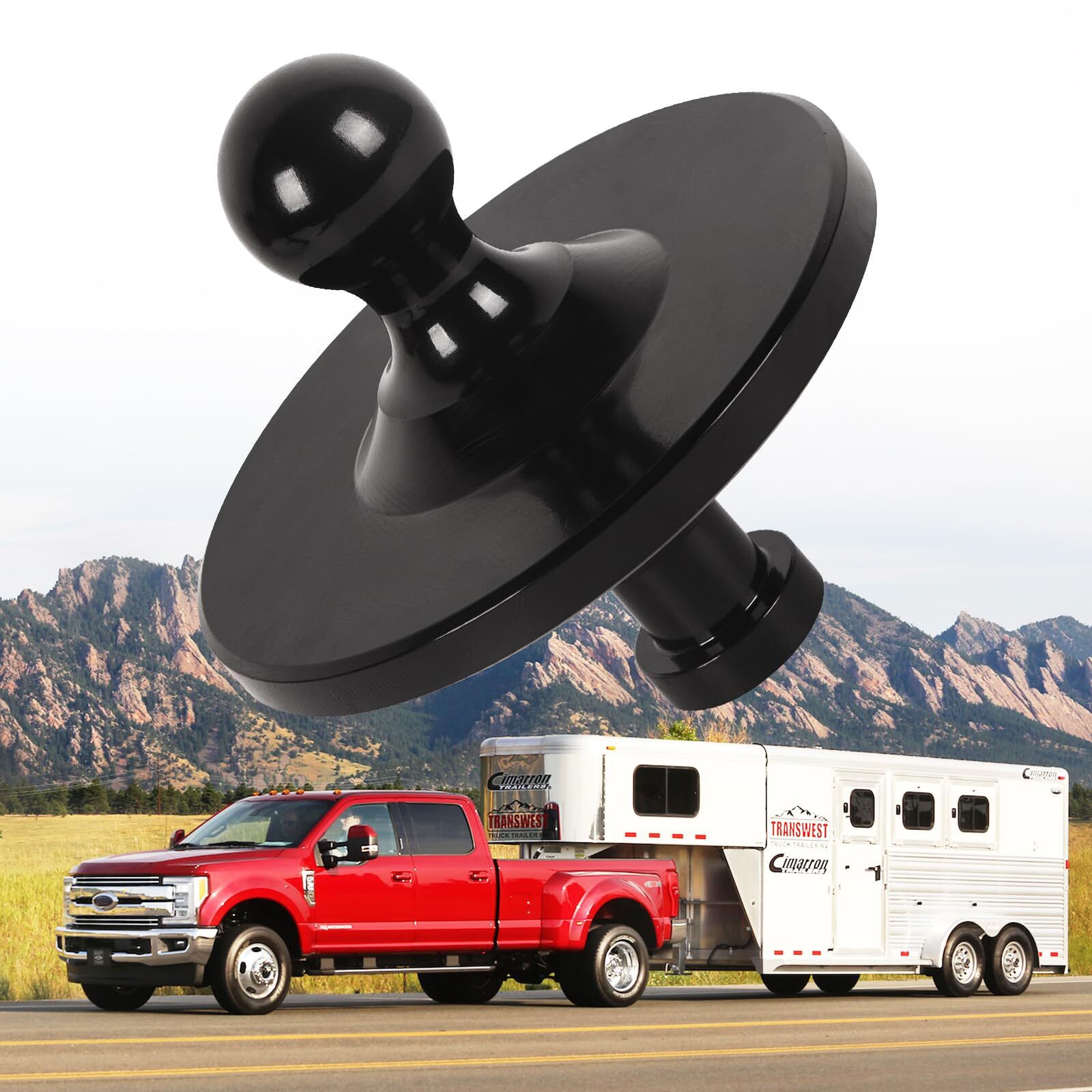 5th Wheel to Gooseneck Adapter 2-5/16" Ball King Pin 30000 lbs Load Capacity