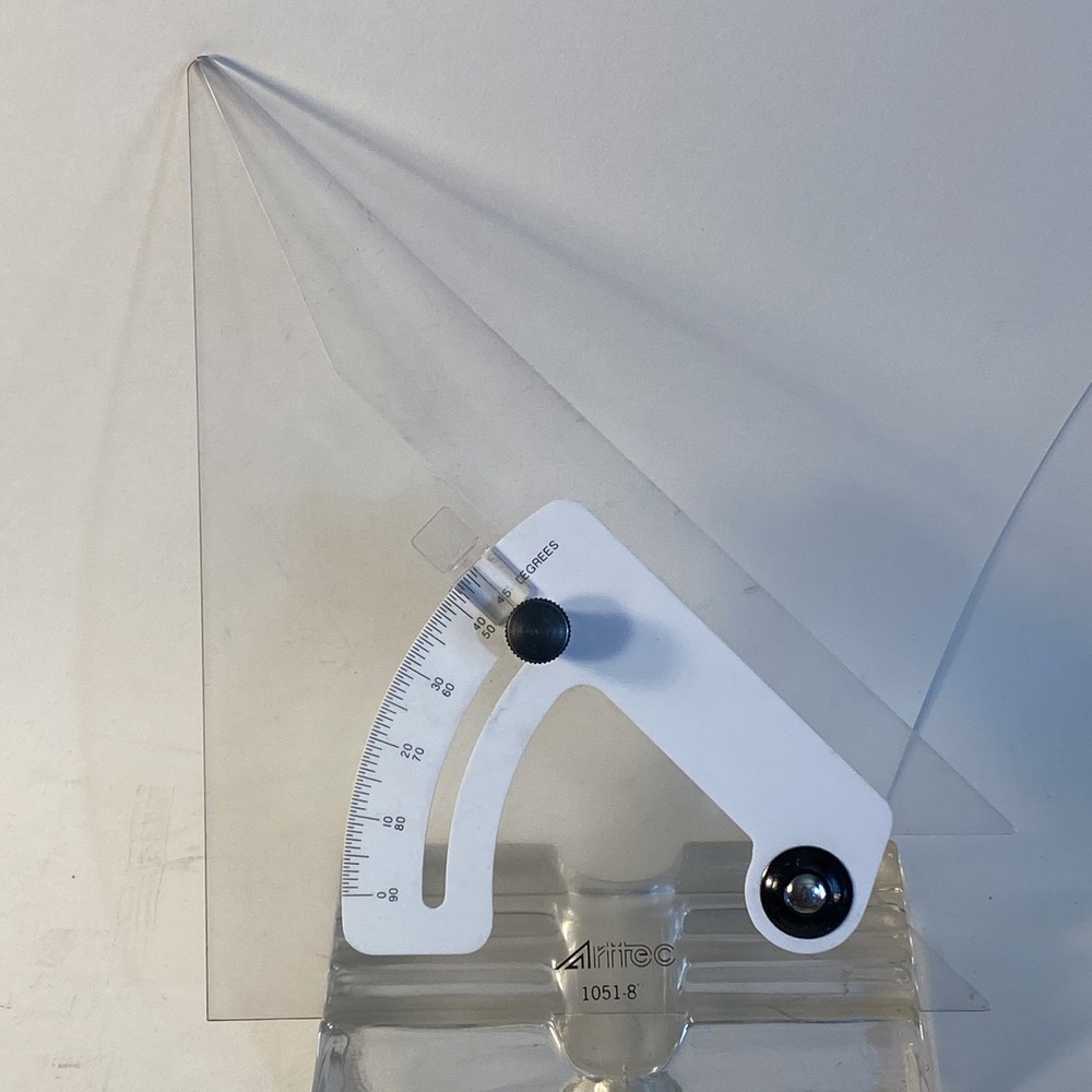 Arttec 1051 8” Adjustable Drafting Proteactor Triangle 8” VTG