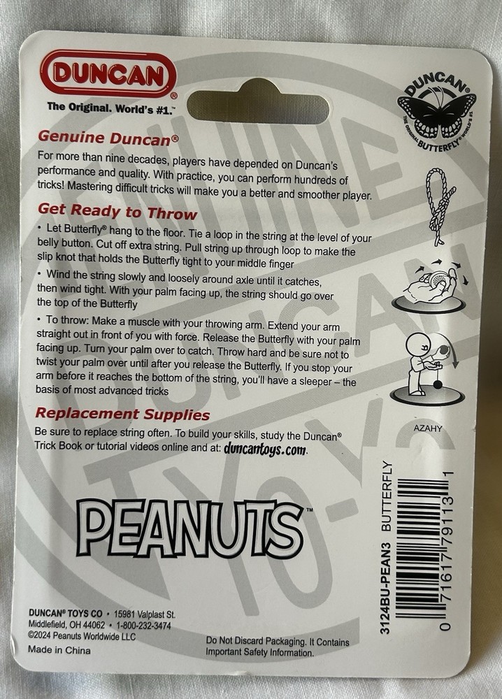 Peanuts Snoopy Duncan Butterfly Yoyo.
