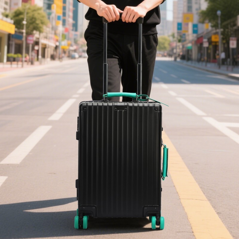 Bopai 24" Full Aluminium Luggage Hard Shell Travel Suitcase Lightweight with TSA