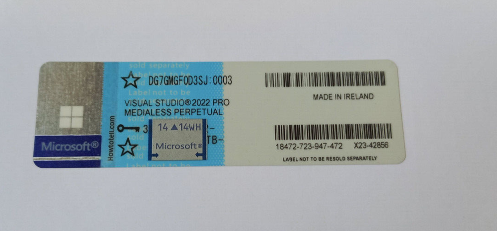 Microsoft Visual Studio 2022 Professional CoA AUTHENTIC License DG7GMGF0D3SJ