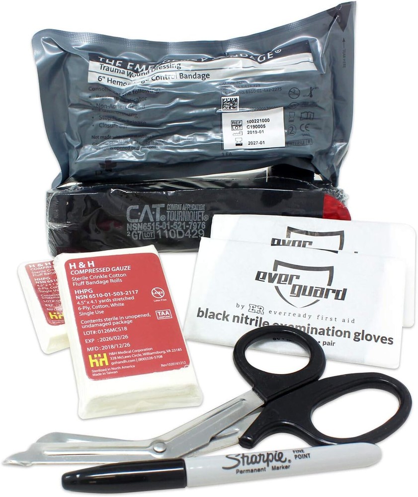 Ever Ready First Aid Bleeding Control - Basic Components Kit Stop Bleeding
