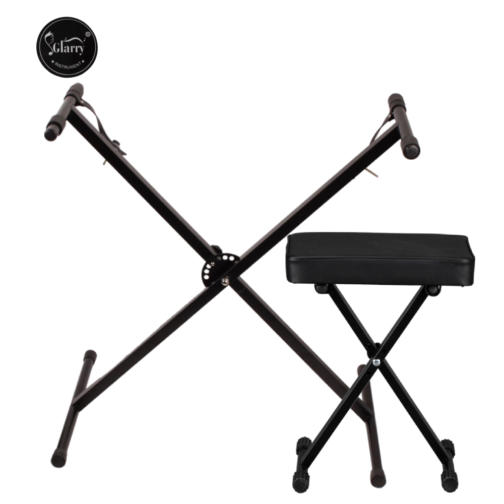 Heavy Duty X Keyboard Piano Stand and Keyboard Bench Set Adjustable Height