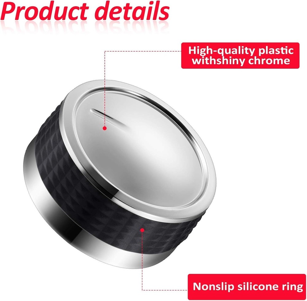 4pcs Chrome-Plated Gas Grill Knobs – Durable Stainless Steel Control Knobs