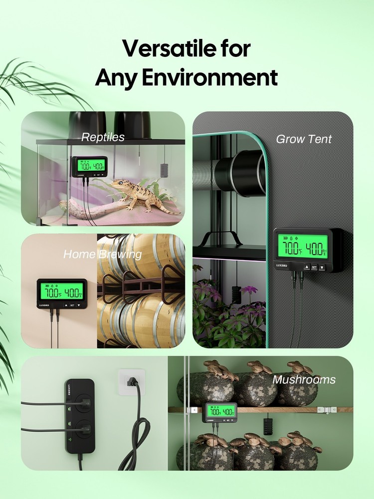 LUXBIRD Temperature Humidity Controller Smart Start Delay WiFi Remote Control CF