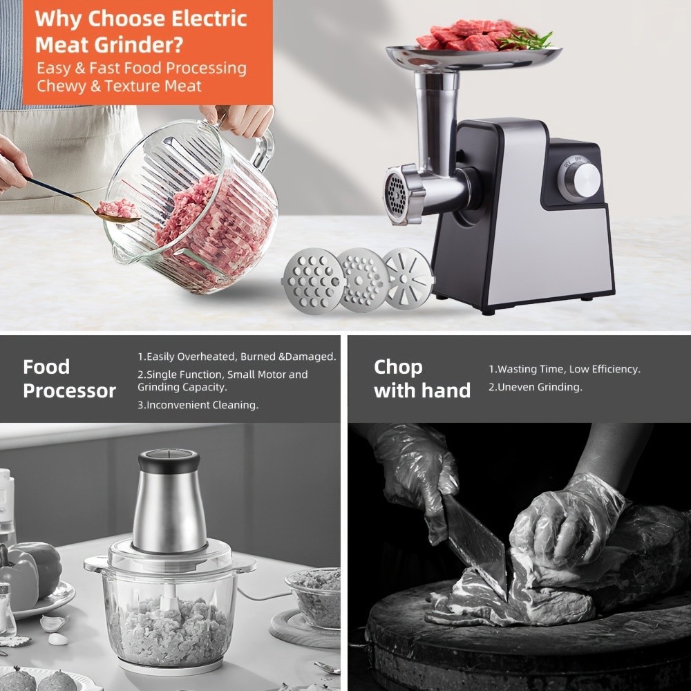 Heavy Duty 3000W Commercial Electric Meat Grinder Sausage Maker Mincer Stuffer