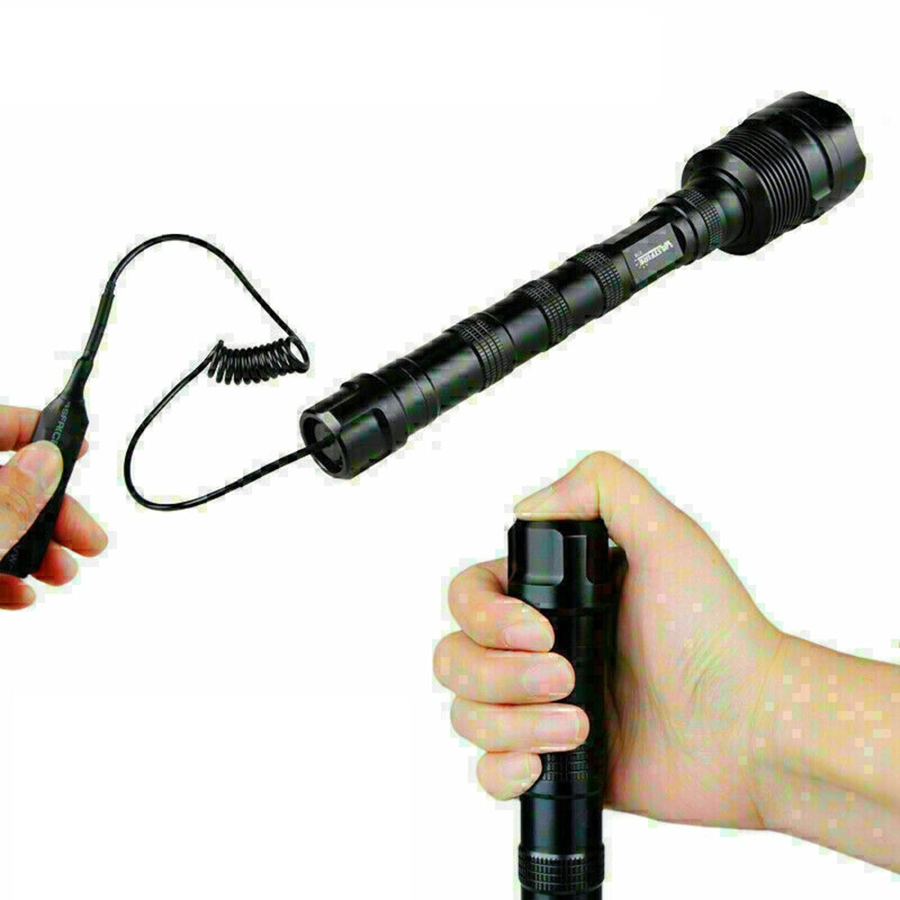 Hunting 3*LED Flashlight Torch 1-Mode Light 20mm Rail Scope Mount w/ Switch