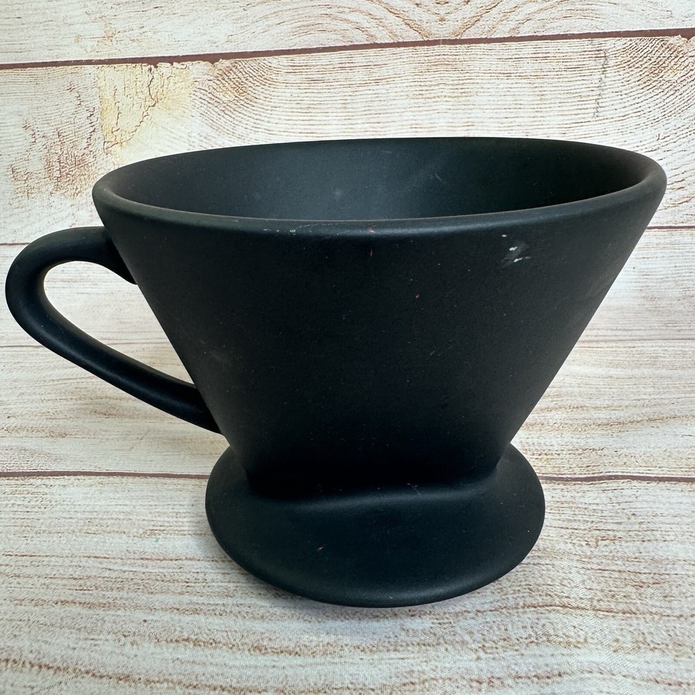 Black Matte Ceramic Pour Over Coffee Dripper Filter Flower Dripper Top