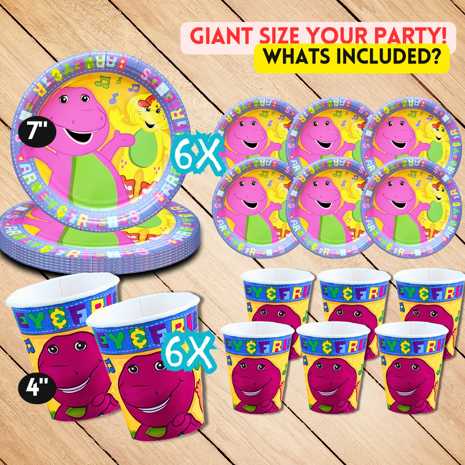 Barney happy birthday party supplies favor centerpiece decoration event theme