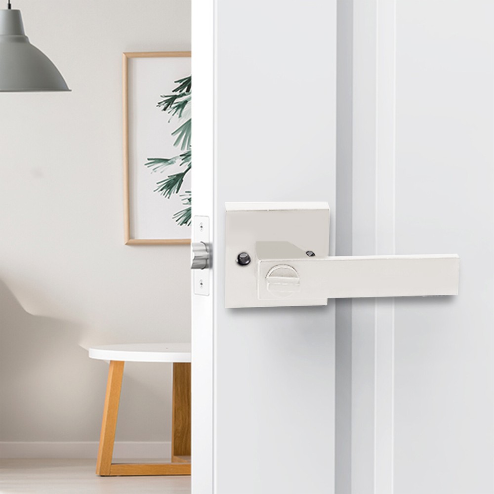 12Pack Silver Passage Door Lever Silver Interior Door Knobs Entry Locks W/ Keys