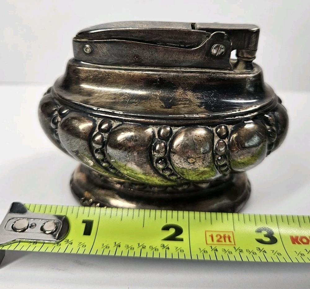 Ronson "Crown" Silver- Plated Table Lighter. A18