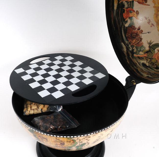 White Globe 13 inches with chess holder