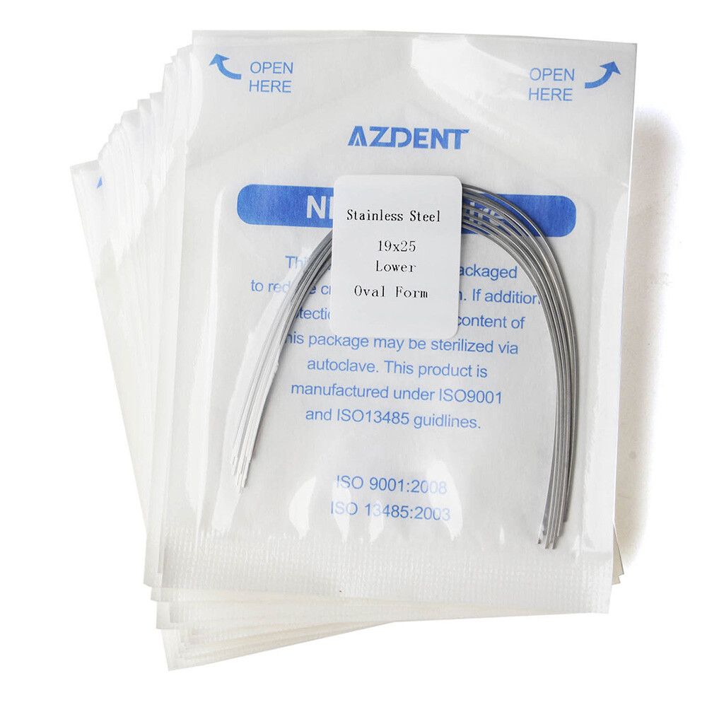 AZDENT Dental Orthodontic Stainless Steel Rectangular Arch Wires Ovoid Form