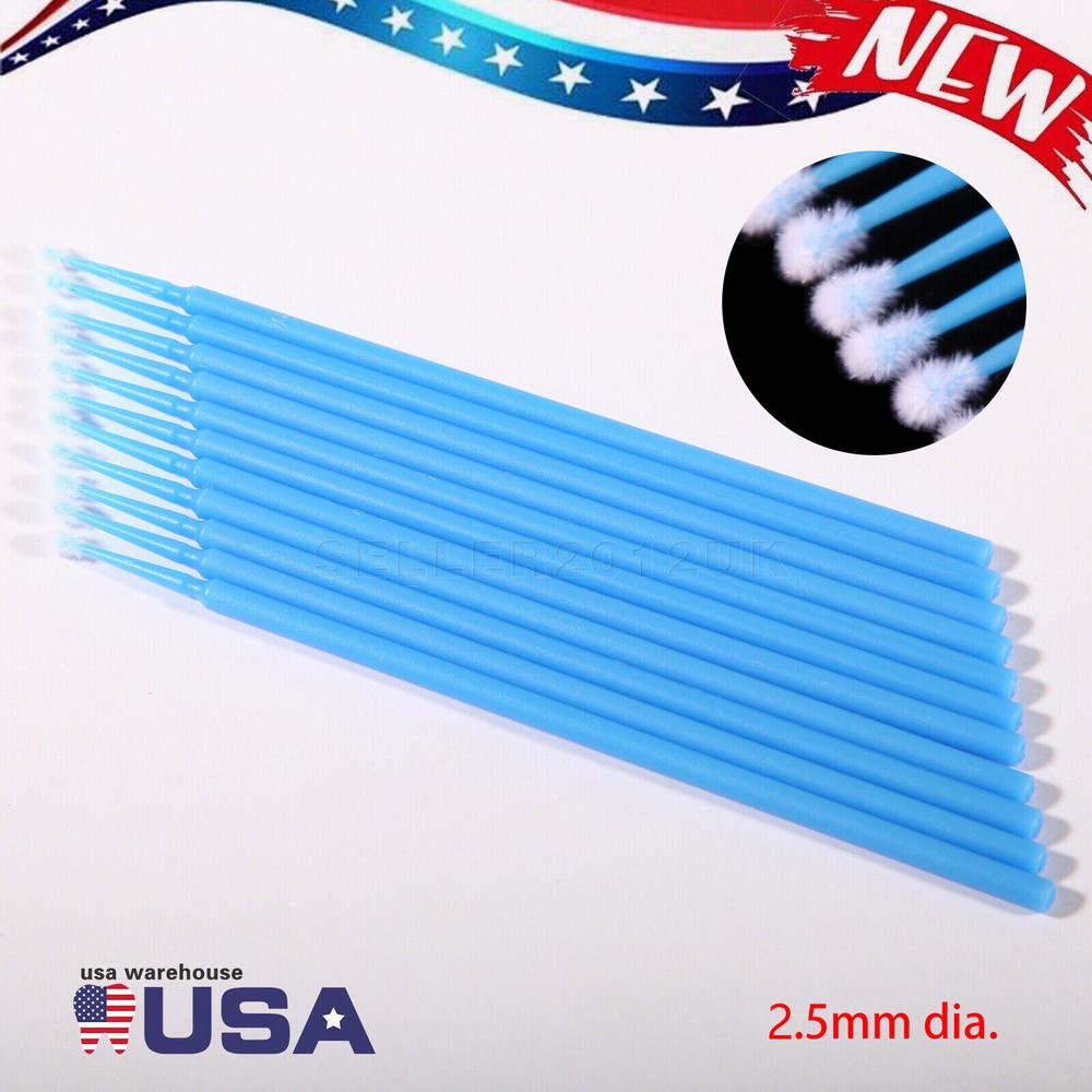 USA Micro Brushes Applicators Microbrush Dental Applicator Tips 4 Colors