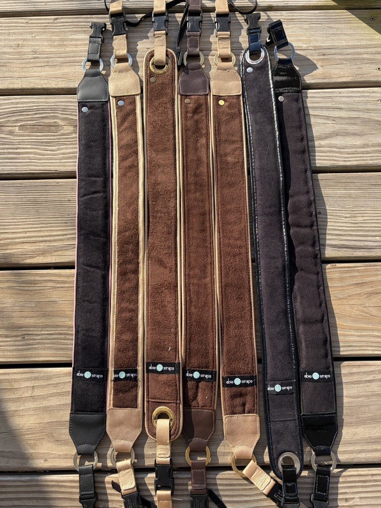 The “Red Alligator” Camera Strap: Comfort Padding, Leather Ends, Suede Backing