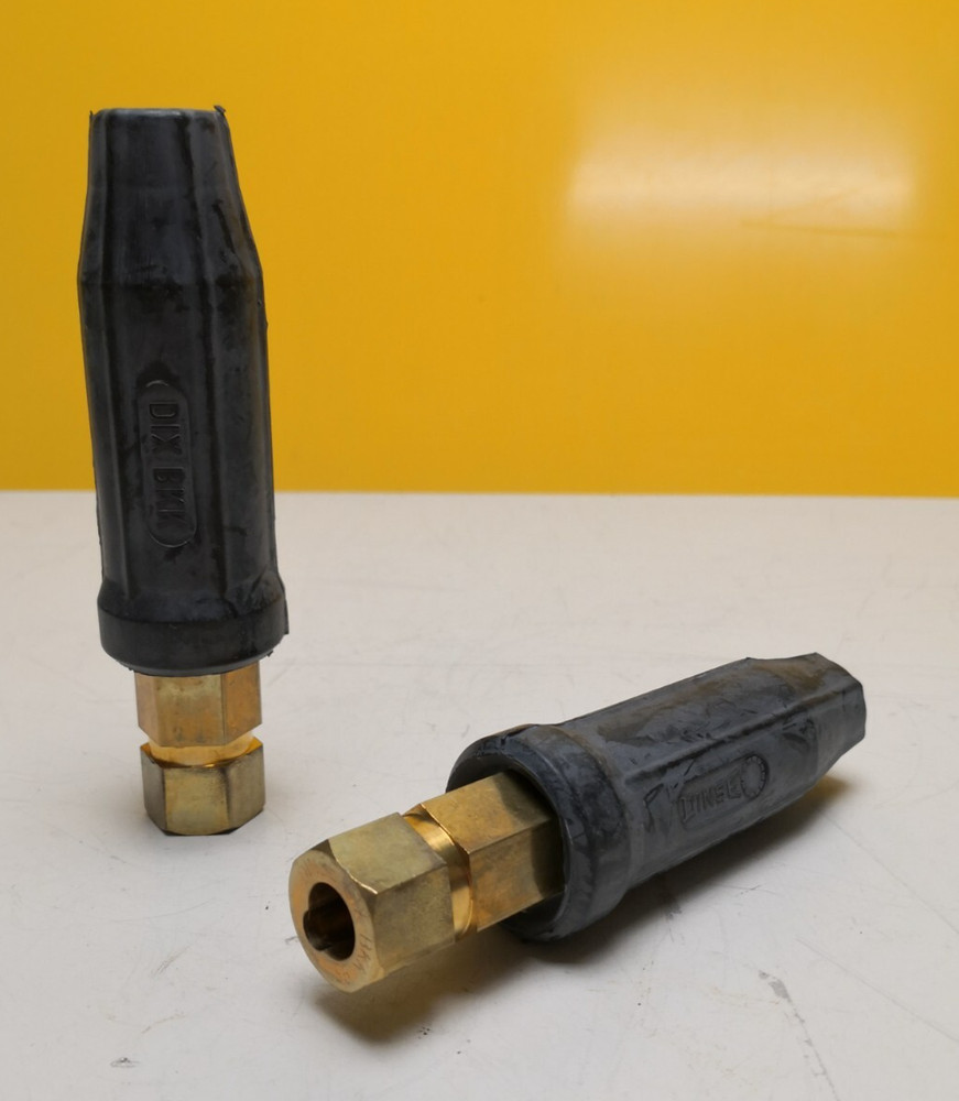 2x Dinse DIX BKK 95 Welding Cable Coupler Socket Plus
