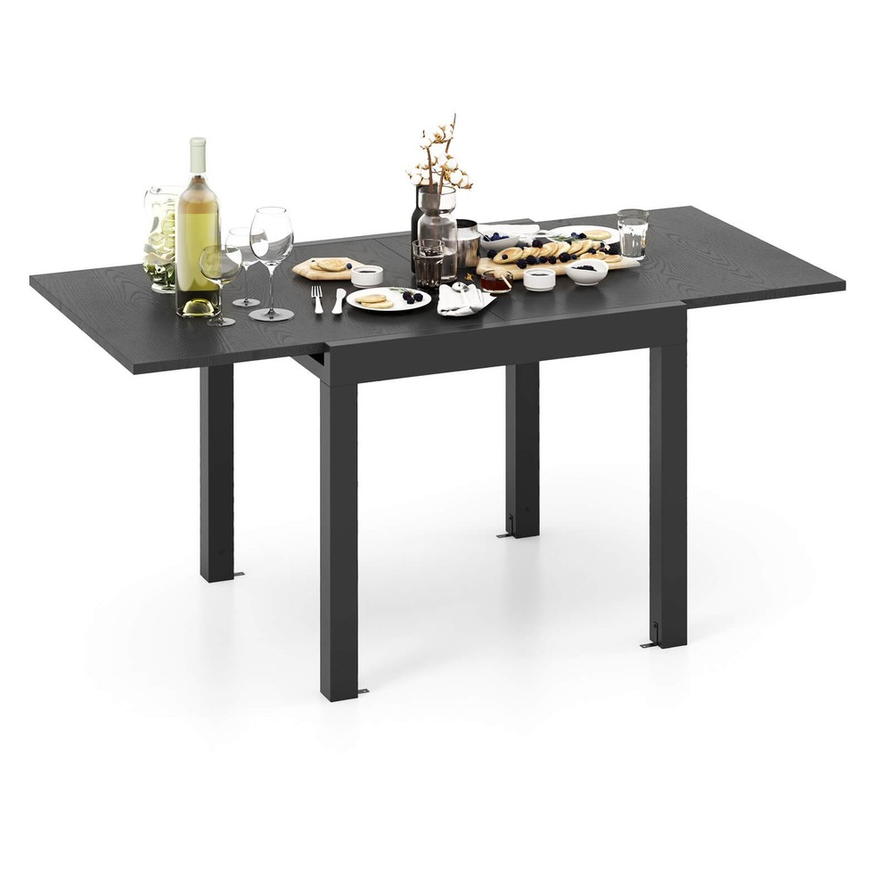 Patio Expandable Dining Table 31.5"-63" Adjustable Rectangular All Weather Table