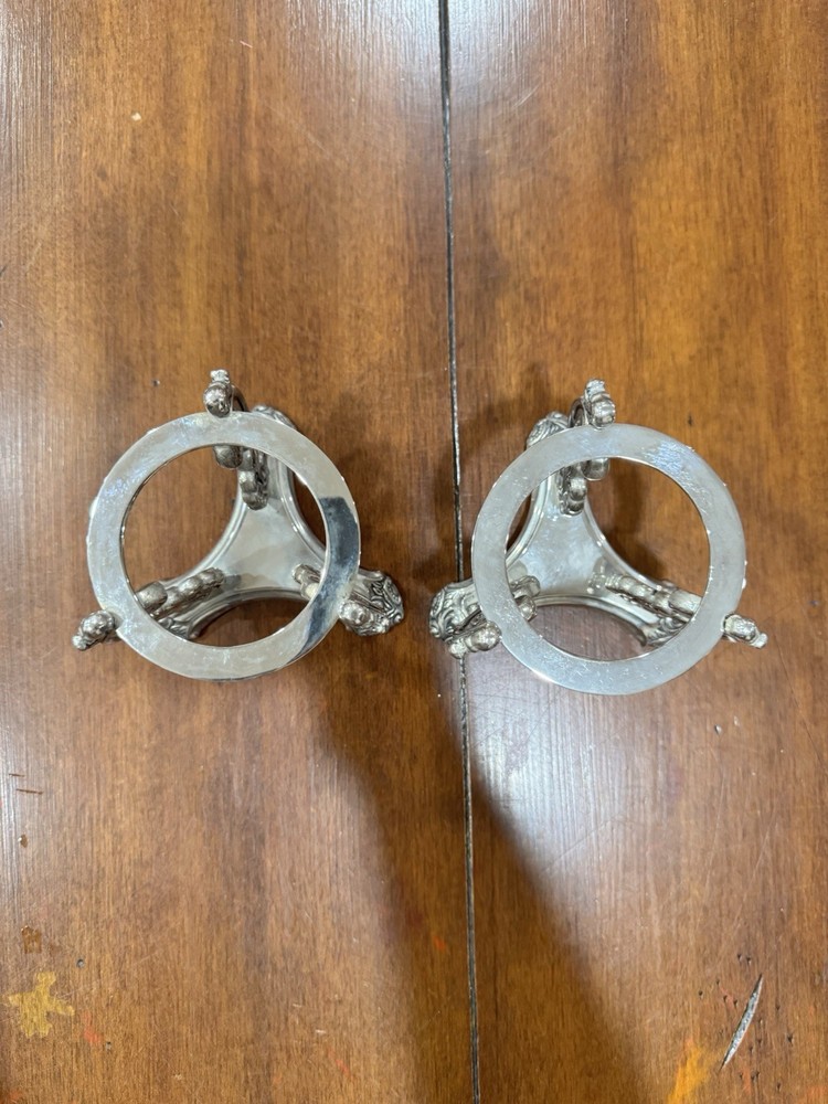 Vintage Codinger Silverplate Orb Sphere Holder Victorian Revival Display Stand