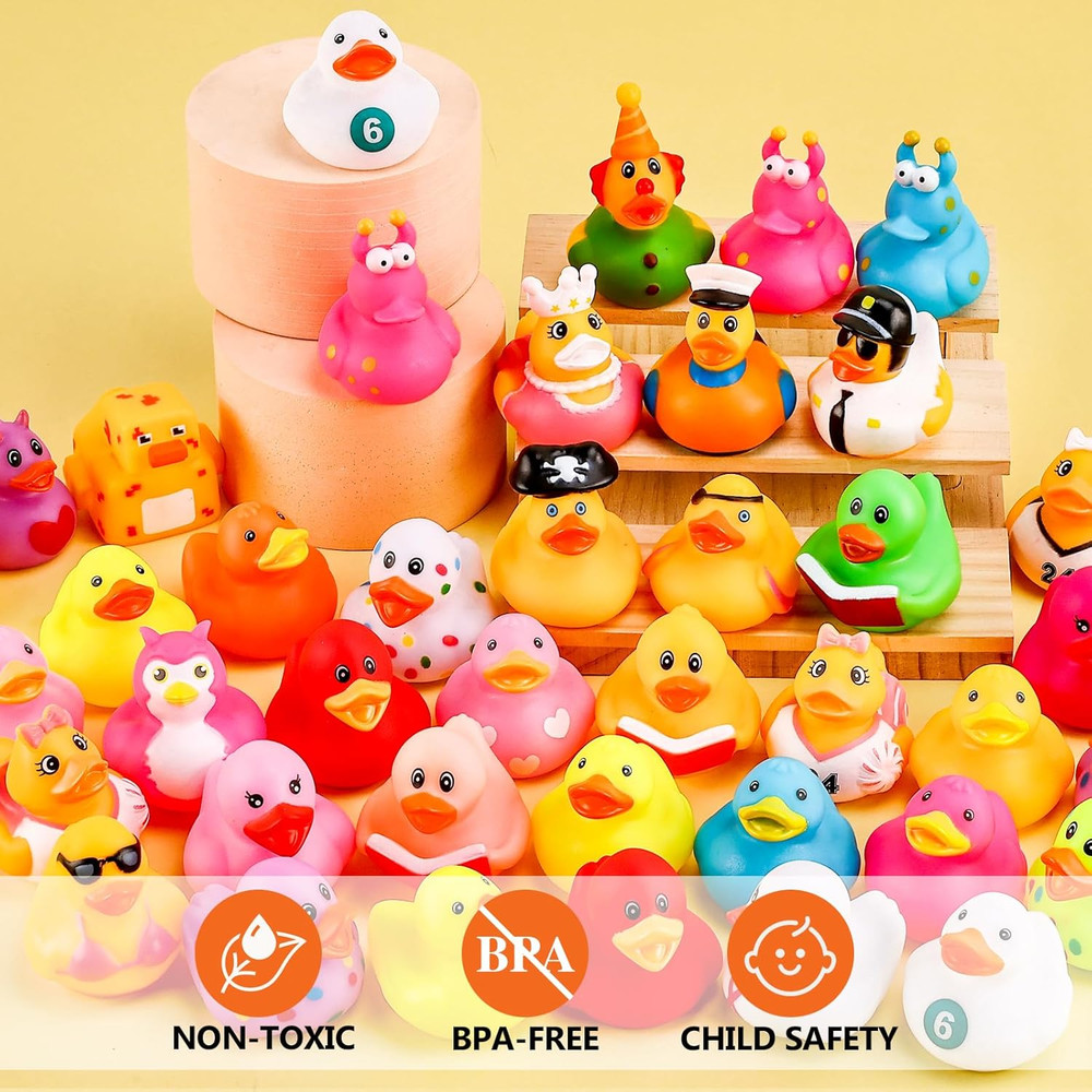 200 Pack Rubber Ducks in Bulk, Jeep Ducks for Ducking, Ducks for Jeeps Assorted,