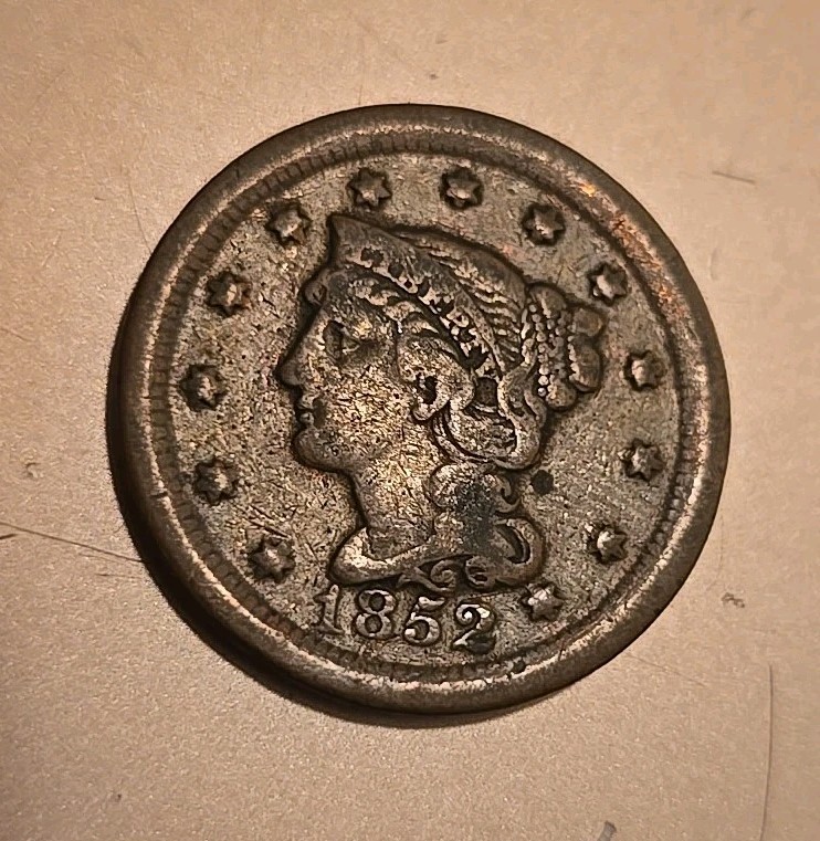 US 1852 Braided Hair Large Cent