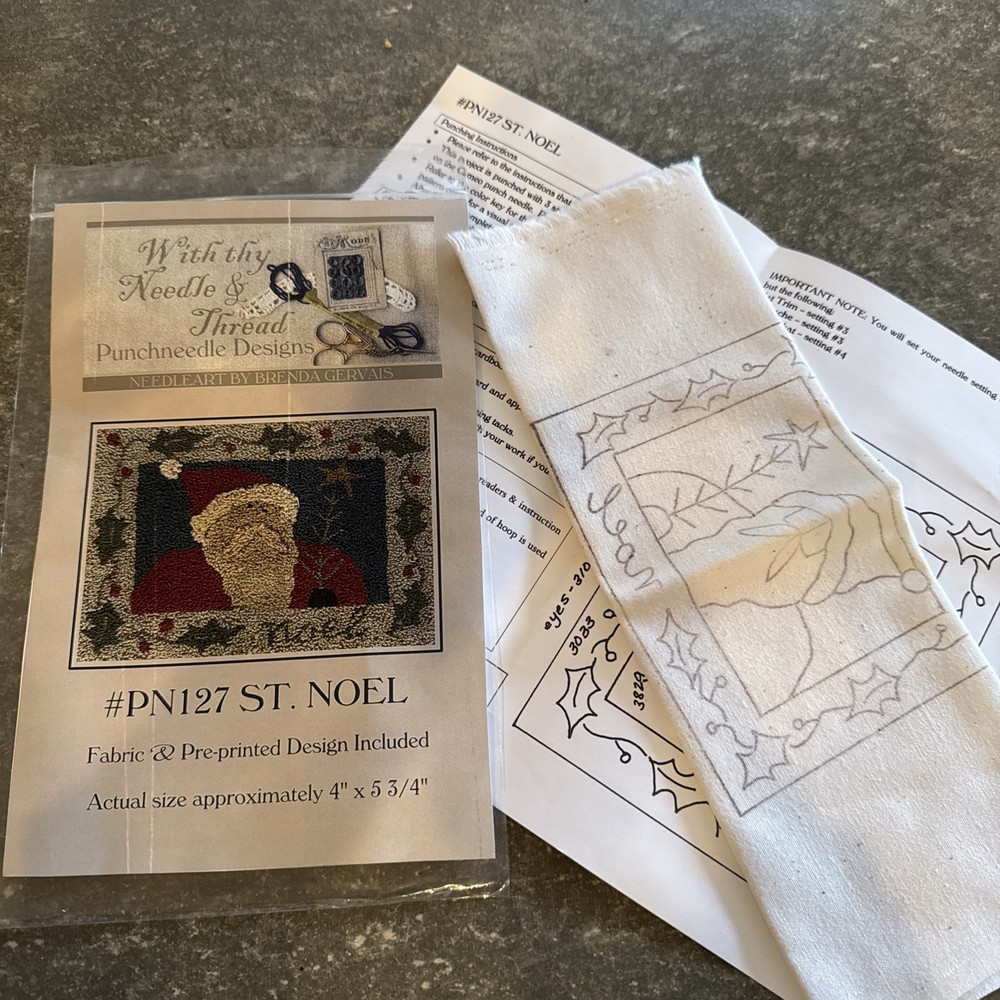With Thy Needle & Thread Punchneedle PN127 St. Noel Kit