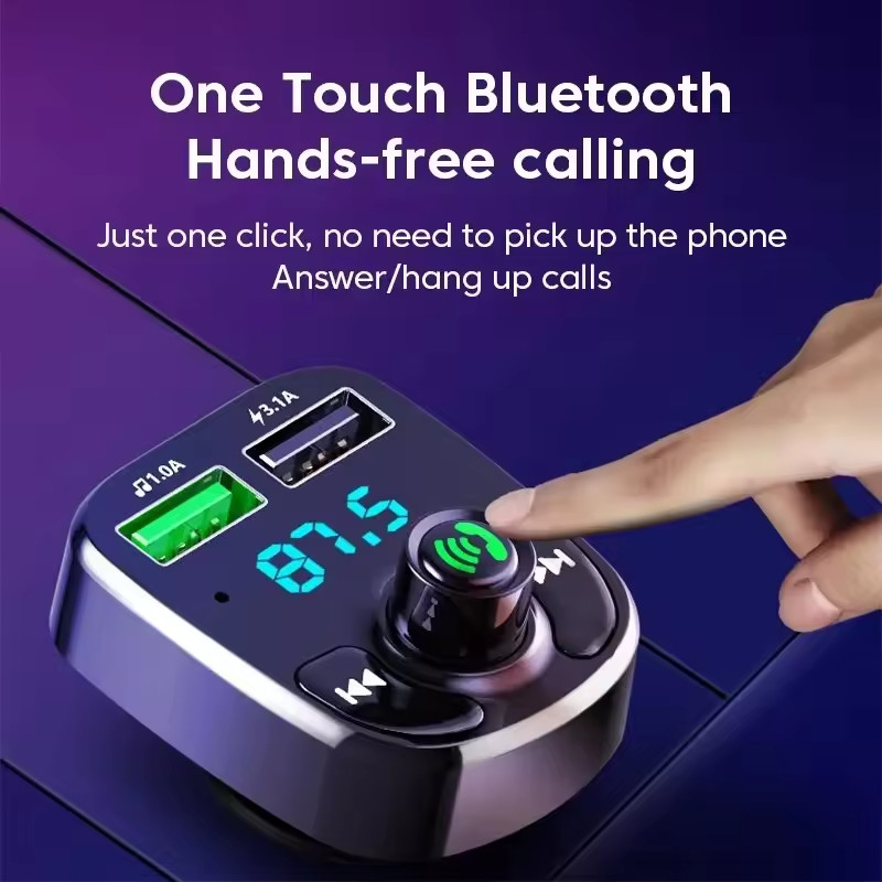 Bluetooth Car FM Transmitter MP3 Player Hands free Radio Adapter Dual USB Charge