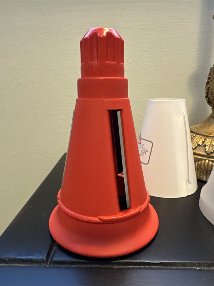 Tupperware Fusion Master Ice Shaver Cone Red Replacement Part - Never Used